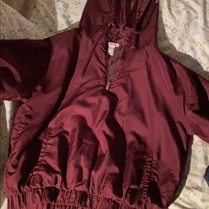 Forever 21 Burgundy Active windbreaker